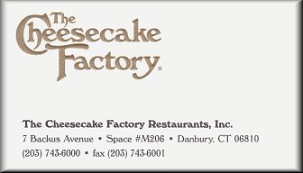 The Cheesecake Factory, Danbury